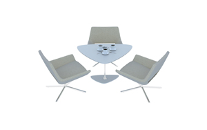 现代休闲桌椅组合3D模型